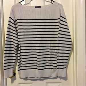 Boatneck striped sweater